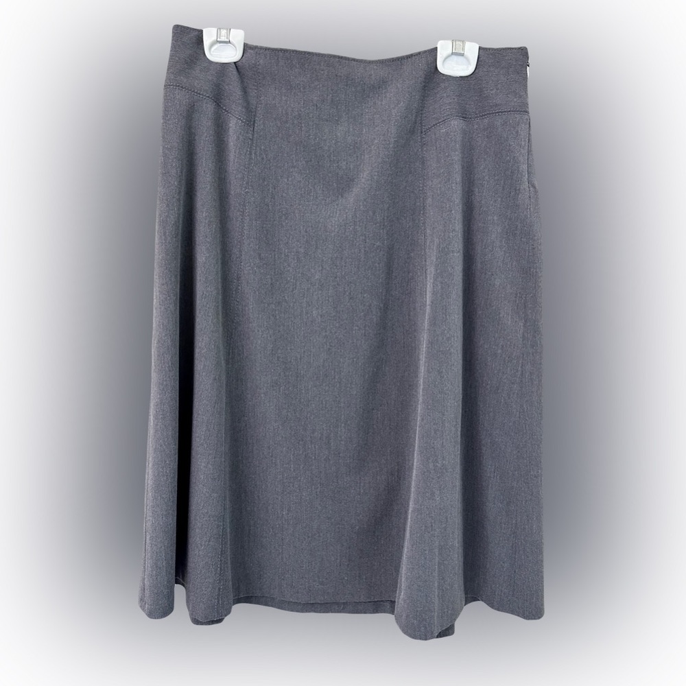 Versatile Grey A Line Skirt by Anne Klein